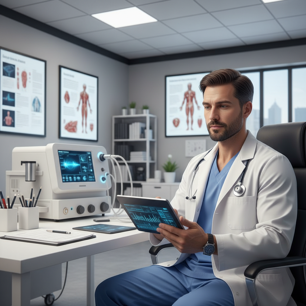 Врач проверяет анализы